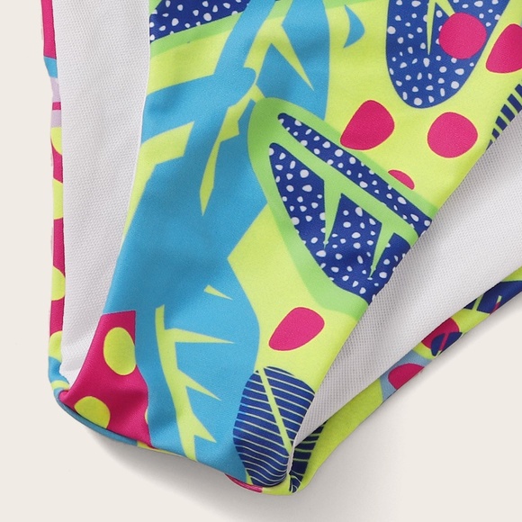 Bright Floral Tropical 2 Piece Swimsuit - Picture 5 of 9